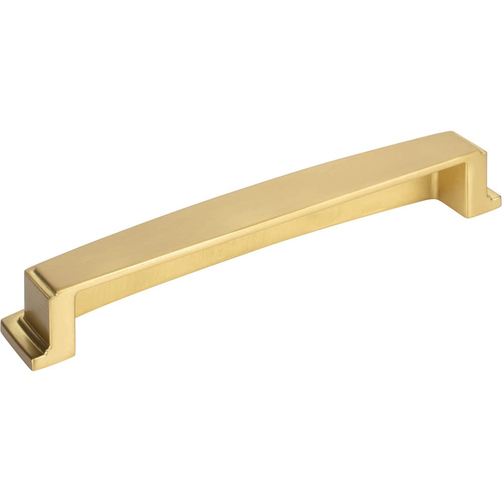 Jeffrey Alexander 141-160BG 160 mm Center Brushed Gold Square-to-Center Square Renzo Cabinet Cup Pull