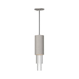 Alora PD502204AGCR BORDEAUX 4" PD AGED BRASS CLEAR RIBBED GLASS CORD 72 LED 3000K 90CRI 10W