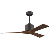 Matthews Fan NK-TB-WA-52 Nan 6-speed ceiling fan in Textured Bronze finish with 52” solid walnut tone wood blades