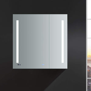 Fresca FMC013636 Fresca Tiempo 36" Wide x 36" Tall Bathroom Medicine Cabinet w/ LED Lighting & Defogger
