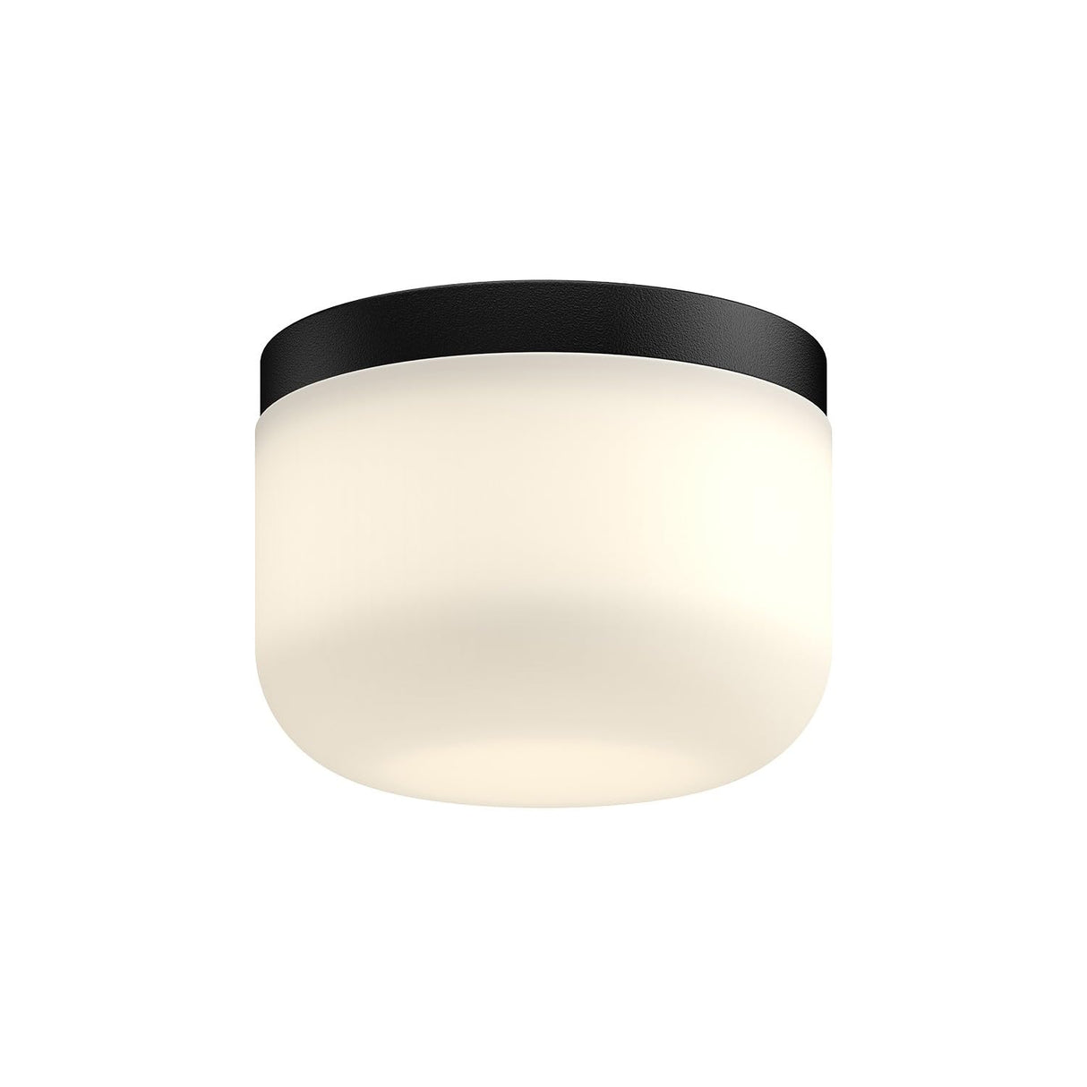 Kuzco FM53005-BK/OP MEL 5" FLUSH MOUNT TEXTURED BLACK OPAL GLASS 120V ELV LED 3000K 90CRI 13W