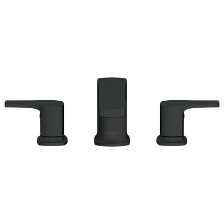 Gerber D300970BST Tribune Three Piece Roman Tub Trim Kit - Satin Black