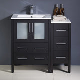 Fresca FCB62-2412ES-I Fresca Torino 36" Espresso Modern Bathroom Cabinets w/ Integrated Sink