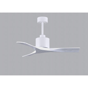 Matthews Fan NK-MWH-MWH-42 Nan 6-speed ceiling fan in Matte White finish with 42” solid matte white wood blades