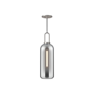 Alora PD401606BNSM SOJI 6" PD BRUSHED NICKEL SMOKED GLASS CORD 72 1X60W E26