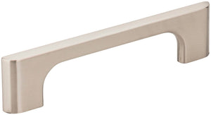 Jeffrey Alexander 286-96SN 96 mm Center-to-Center Satin Nickel Asymmetrical Leyton Cabinet Pull