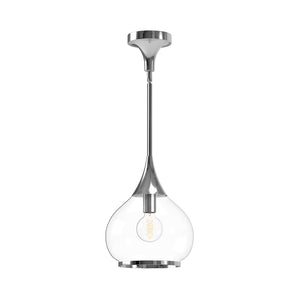 Alora PD524110MBCL HAZEL 10" PD MATTE BLACK CLEAR GLASS ROD 46 1X60W E26
