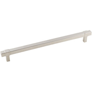 Jeffrey Alexander 293-224NI 224 mm Center-to-Center Polished Nickel Square Zane Cabinet Pull