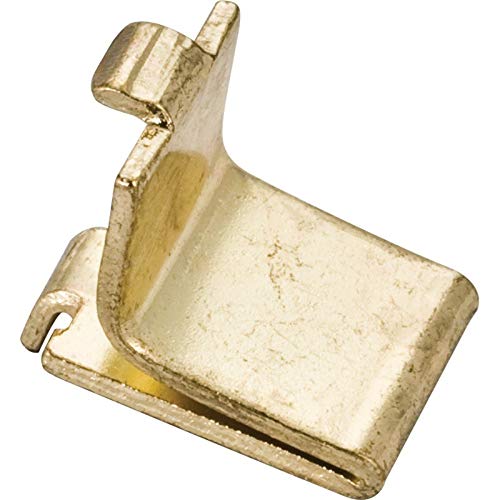 Hardware Resources 1460BR-R Brass Plated Shelf Clip, Retail Pack