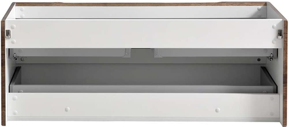 Fresca FCB9048RW-D Fresca Tuscany 48" Rosewood Wall Hung Double Sink Modern Bathroom Cabinet