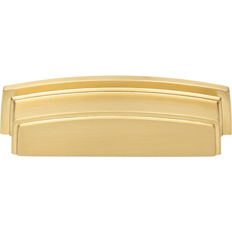 Jeffrey Alexander 141-96BG 96 mm Center Brushed Gold Square-to-Center Square Renzo Cabinet Cup Pull