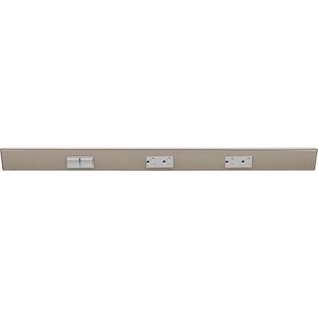 Task Lighting TRS30-3G-SN-LS 30" TR Switch Series Angle Power Strip, Left Switches, Satin Nickel Finish, Grey Switches and Receptacles