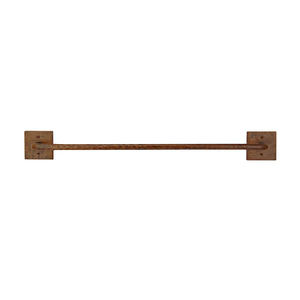 Premier Copper Products TR24DB 24-Inch Hand Hammered Copper Towel Bar, Oil Rubbed Bronze