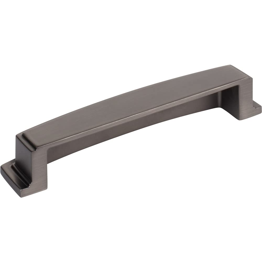 Jeffrey Alexander 141-128BNBDL 128 mm Center Brushed Pewter Square-to-Center Square Renzo Cabinet Cup Pull