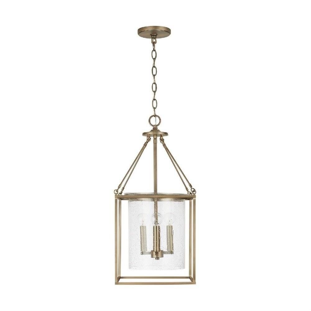 Capital Lighting 532843AD Cooper 4 Light Pendant Aged Brass