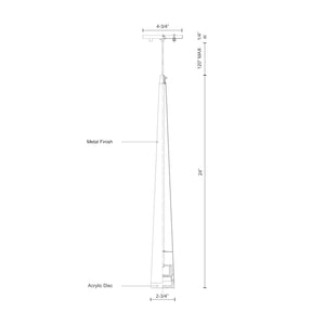 Kuzco 401215BG-LED MINA 24" 40 Brushed Gold 120V ELV LED 3000K 90CRI 9W