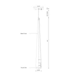 Kuzco 401215BK-LED MINA 24" 40 Black 120V ELV LED 3000K 90CRI 9W