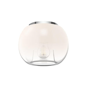 Kuzco FM57508-CH/OP SAMAR 8" FLUSH MOUNT CHROME TRANSITION OPAL GLASS E26 60W