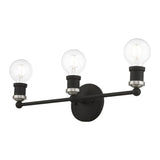 Livex Lighting 14423-04 Lansdale Bathroom Vanity Light Black with Brushed Nickel Accents