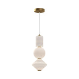 Alora PD530341AGOP BIJOU 8" PD AGED BRASS MATTE OPAL GLASS CORD 72 LED 3000K 90CRI 18W