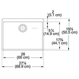 Franke MHK110-28WH Sink, 27&quot, White
