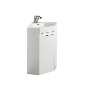 Fresca FVN5084WH Fresca Coda 18" White Modern Corner Bathroom Vanity