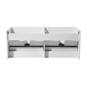 Fresca FCB8012GO Fresca Mezzo 48" Gray Oak Wall Hung Double Sink Modern Bathroom Cabinet