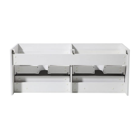 Fresca FCB8012GO Fresca Mezzo 48" Gray Oak Wall Hung Double Sink Modern Bathroom Cabinet