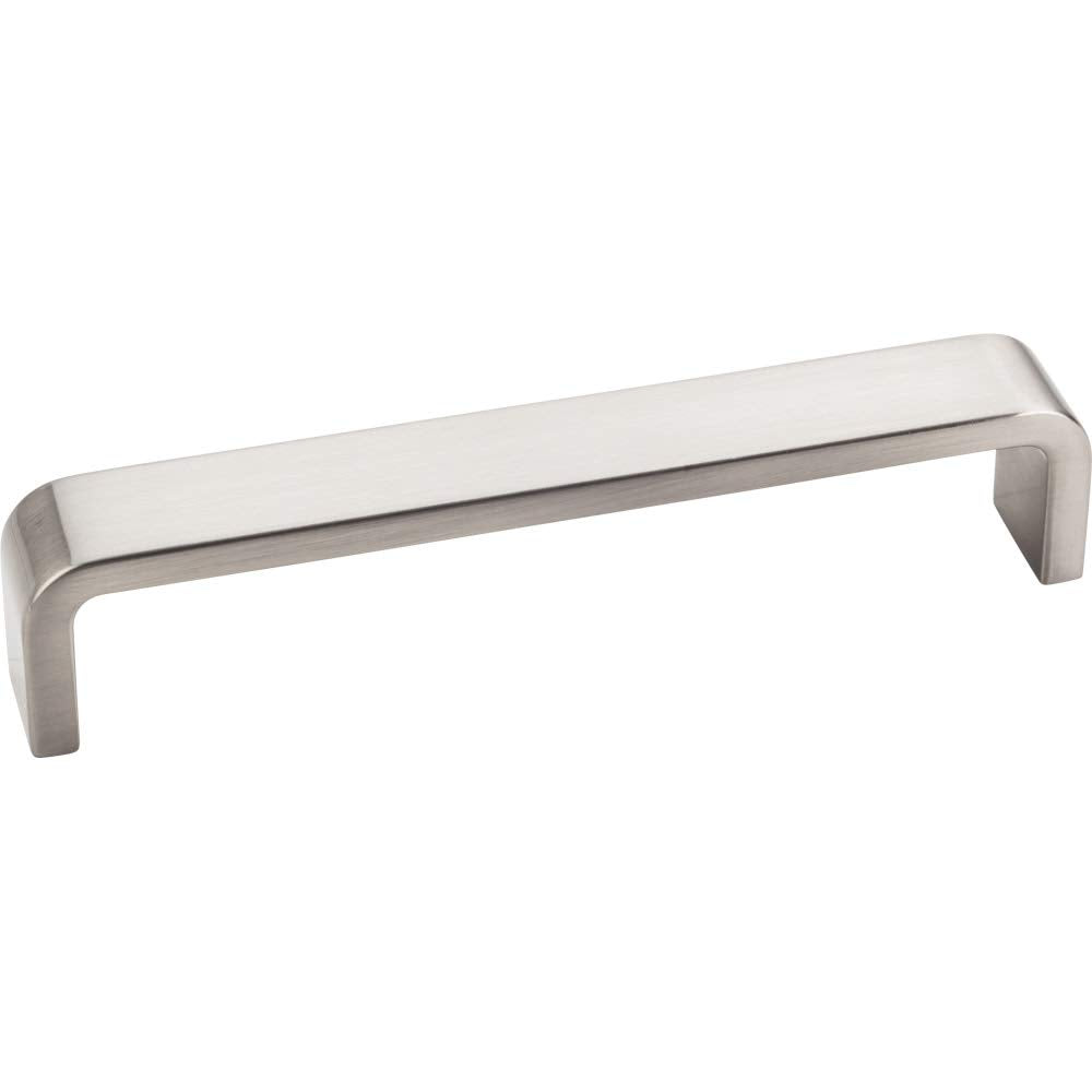 Elements 193-128SN 128 mm Center-to-Center Satin Nickel Square Asher Cabinet Pull