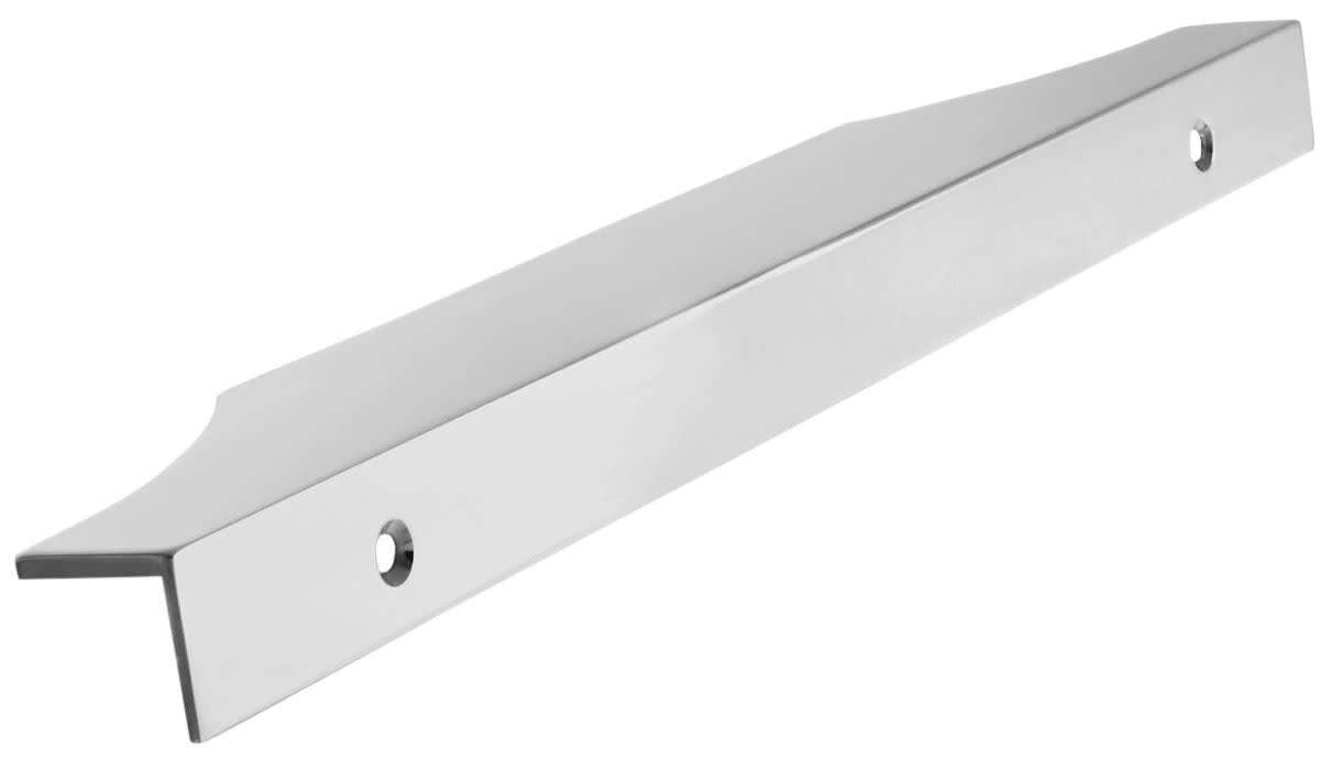 Amerock Cabinet Edge Pull Black Chrome 8-9/16 inch (217 mm) Center to Center Extent 1 Pack Drawer Pull Drawer Handle Cabinet Hardware