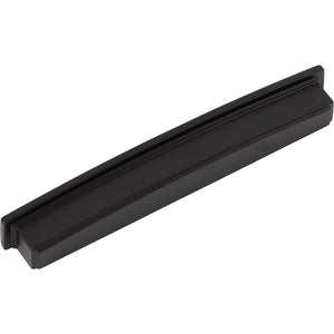 Jeffrey Alexander 141-192MB 192 mm Center Matte Black Square-to-Center Square Renzo Cabinet Cup Pull
