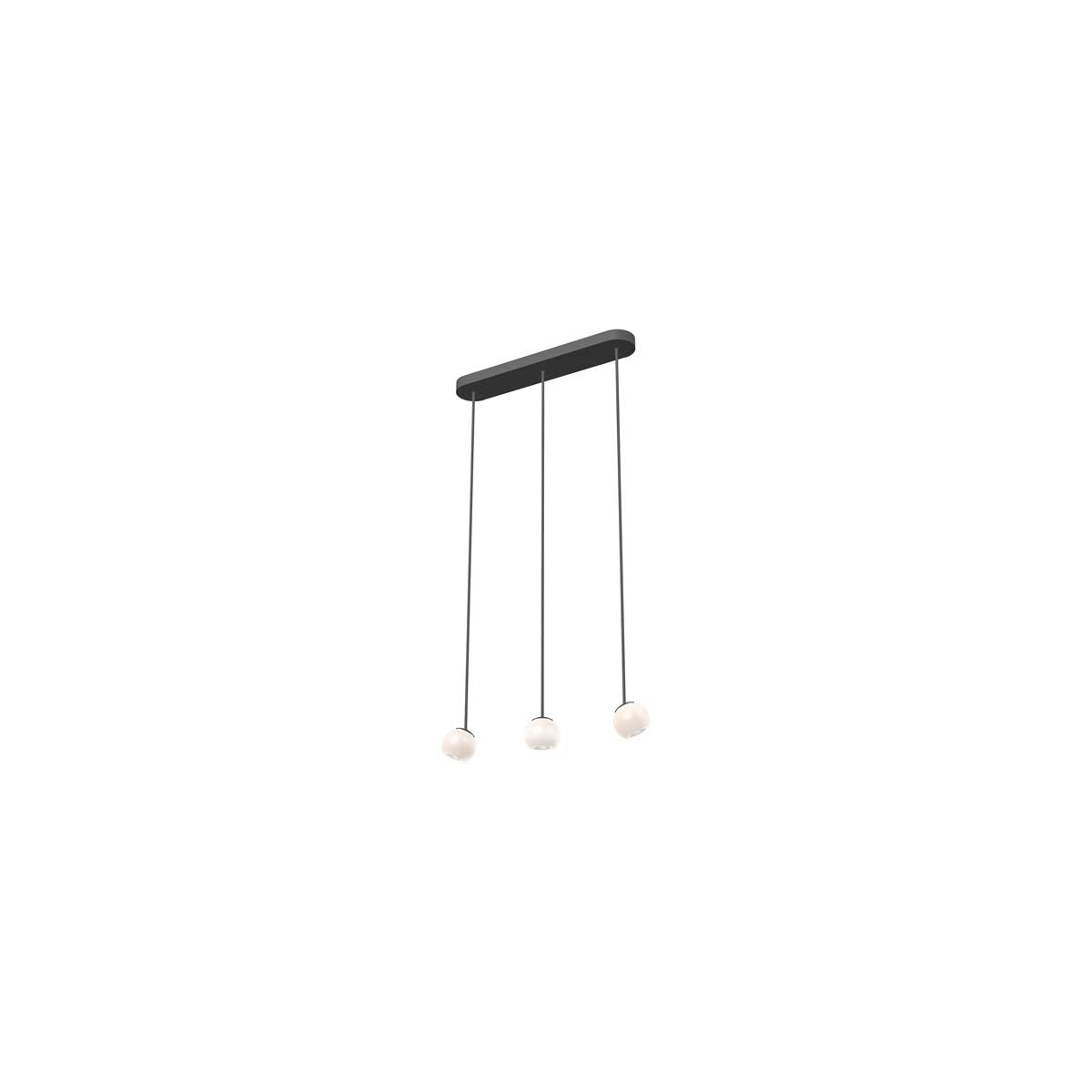 Kuzco MP47613-BK EUROPA 3 Head MP Black 120V Hand Motion Select and Dimming LED 3000K 90CRI 30W