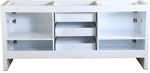 Fresca Allier 72" White Modern Double Sink Bathroom Cabinet