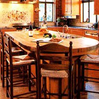 John Boos KCT2-7238-O Hard Rock Maple Butcher Block Island Counter Tops, 72