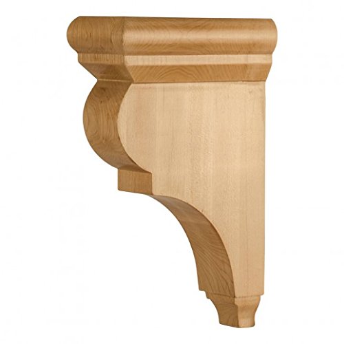 Hardware Resources CORG-3-RW 3" W x 6-1/2" D x 10" H Rubberwood Smooth Corbel