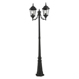 Livex Lighting 7554-14 7554-04 Traditional Two Light Outdoor Post Mount from Hamilton Collection in Black Finish, 24.50 inches