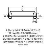 Amerock Corp BH26503PN Clarendon-Towel Bar, Polished Nickel