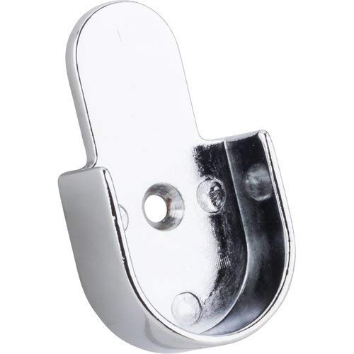 Hardware Resources M7240 Chrome Open Knock-In Mounting Bracket for 1" Round Closet Rods
