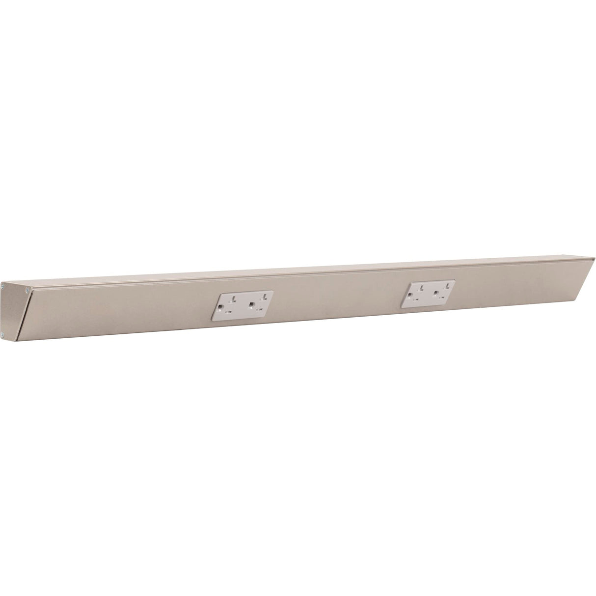 Task Lighting TR30-2GD-P-SN 30" TR Series Angle Power Strip, Satin Nickel Finish, Grey Receptacles