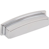 Jeffrey Alexander 141-96PC 96 mm Center Polished Chrome Square-to-Center Square Renzo Cabinet Cup Pull