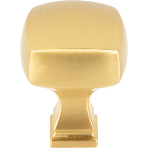 Jeffrey Alexander 278BG 1-1/8" Overall Length Brushed Gold Square Audrey Cabinet Knob