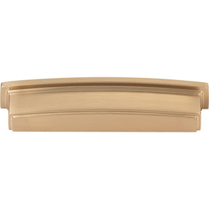 Jeffrey Alexander 141-128SBZ 128 mm Center Satin Bronze Square-to-Center Square Renzo Cabinet Cup Pull