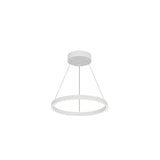 Kuzco PD87118-WH CERCHIO 18" PENDANT WH TEXTURED DOWN ONLY DUO CANOPY 930 TRIAC 120 39W