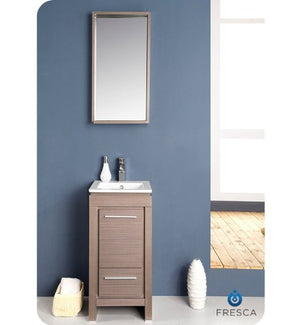 Fresca FCB8118GO Fresca Allier 16" Gray Oak Modern Bathroom Cabinet