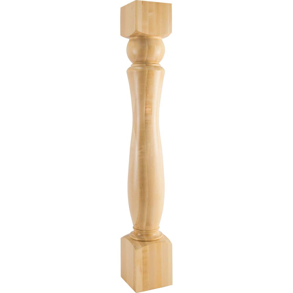 Hardware Resources P81-6-42-ALD 6" W x 6" D x 42" H Alder Sphere Turned Post