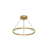 Kuzco PD87724-BG Cerchio 24" Pendant BG Aluminum Extrusion Up Down Duo Canopy 930 TRIAC 120 65W