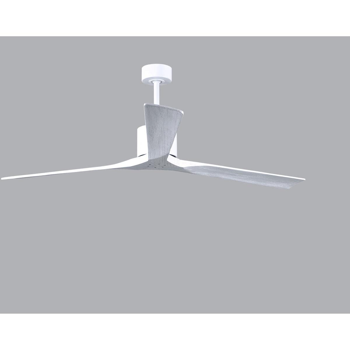 Matthews Fan NKXL-MWH-MWH-72 Nan XL 6-speed ceiling fan in Matte White finish with 72” solid matte white wood blades