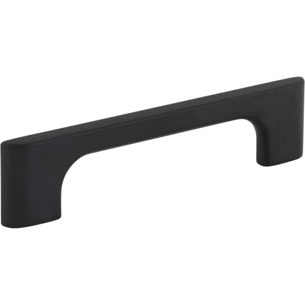 Jeffrey Alexander 286-96MB 96 mm Center-to-Center Matte Black Asymmetrical Leyton Cabinet Pull