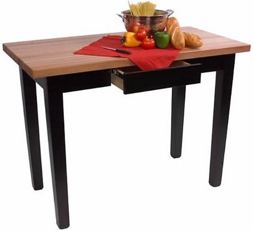 John Boos RN-C6024-2S Rectangular Table in Cherry Edge Grain Top (60 x 24 with 2 Shelves)