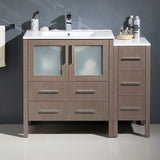 Fresca FCB62-3012ES-I Fresca Torino 42" Espresso Modern Bathroom Cabinets w/ Integrated Sink